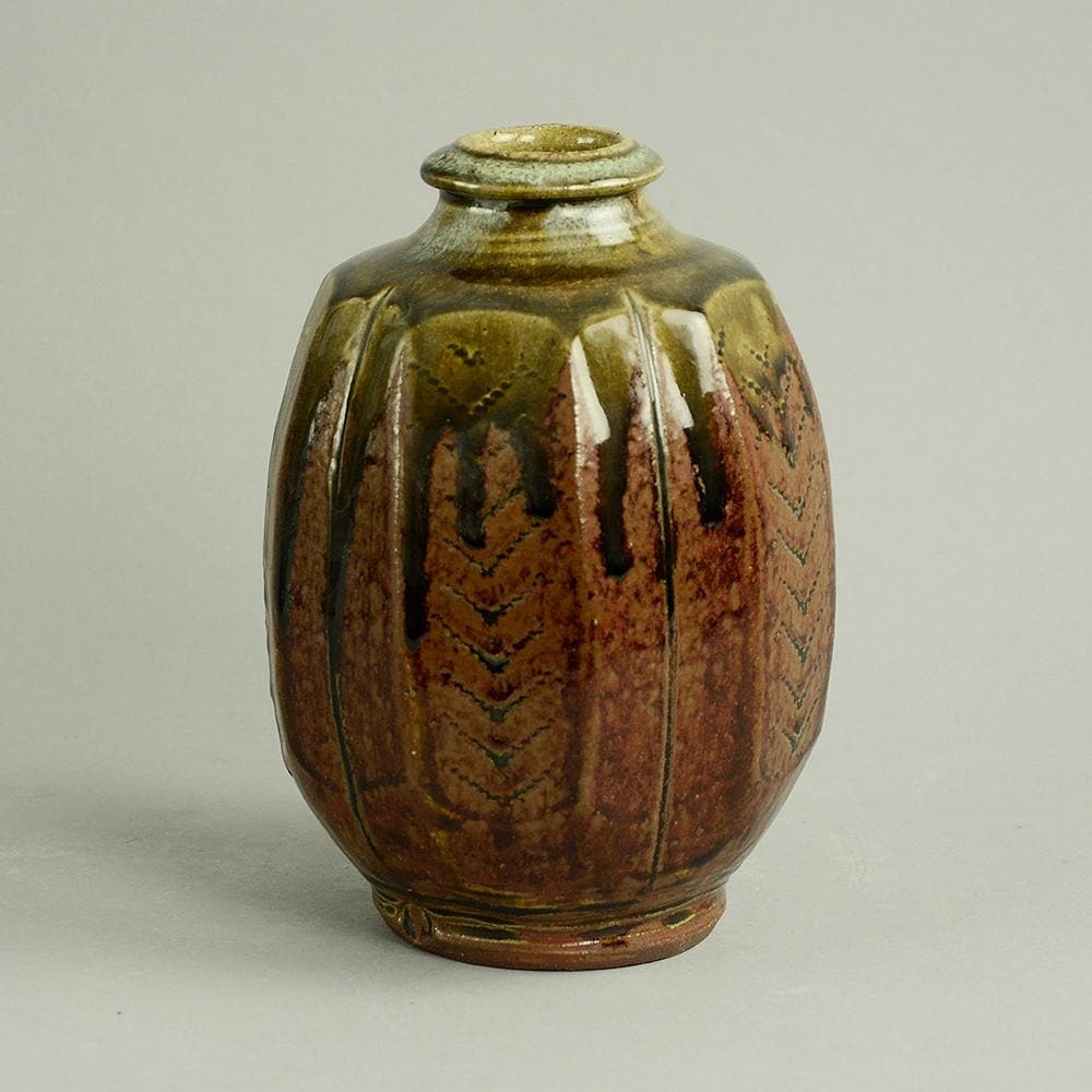Unique stoneware vase by Mike Dodd N6065 - Freeforms