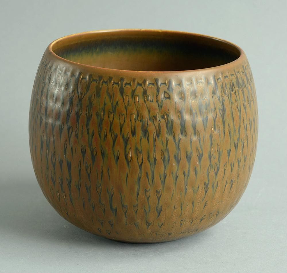 Unique stoneware vase by Stig Lindberg A1723 - Freeforms