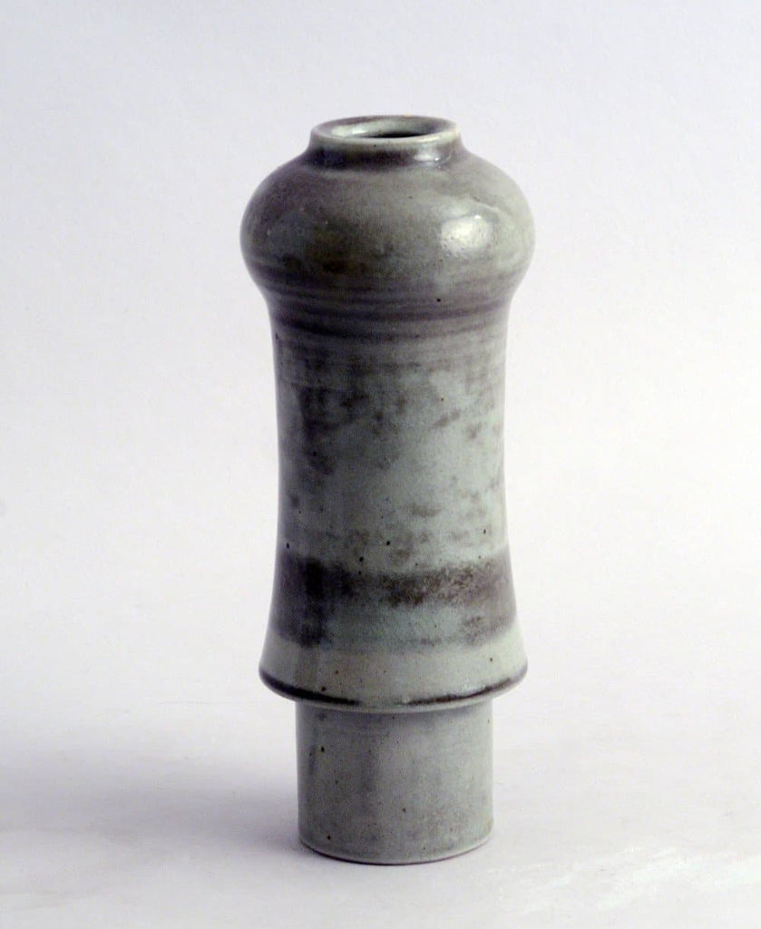 Unique stoneware vase with glossy gray glaze by Reinhold Rieckmann N9093 - Freeforms