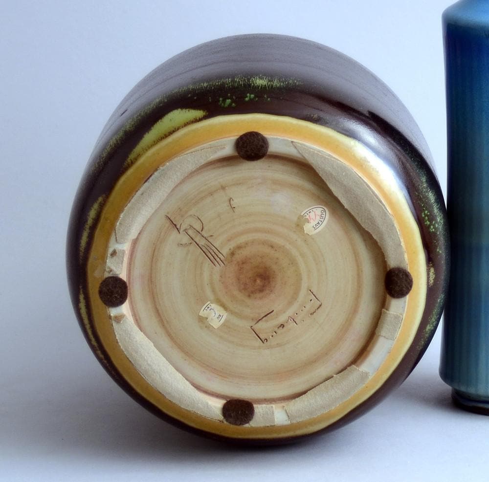 Unique very large stoneware vase by Berndt Friberg N6625 - Freeforms