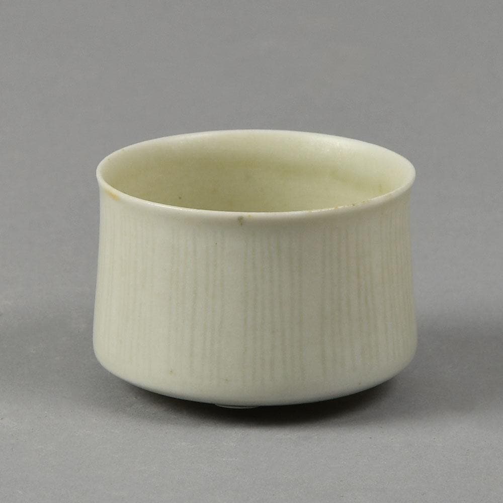 Ursula Scheid, Germany, unique stoneware vase with matte cream glaze F8329 - Freeforms
