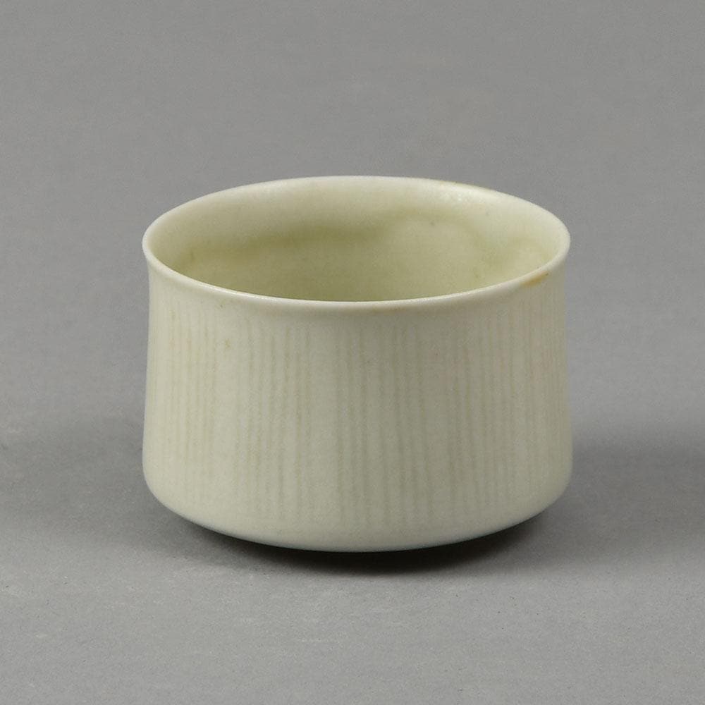 Ursula Scheid, Germany, unique stoneware vase with matte cream glaze F8329 - Freeforms