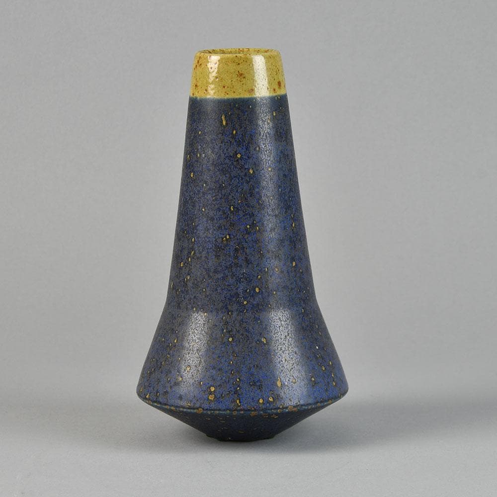 Uwe Lerch, Germany, stoneware vase with blue glaze G9252 - Freeforms