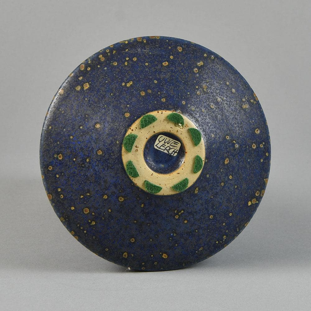 Uwe Lerch, Germany, stoneware vase with blue glaze G9252 - Freeforms