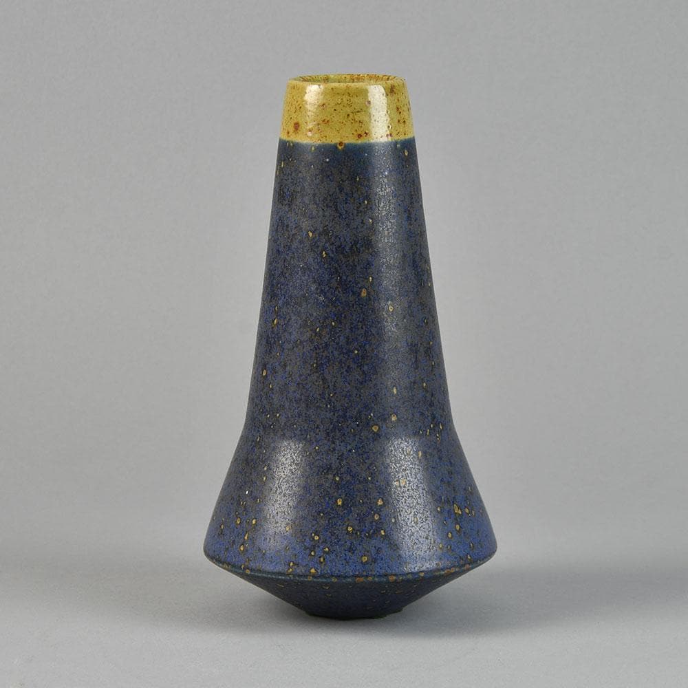 Uwe Lerch, Germany, stoneware vase with blue glaze G9252 - Freeforms