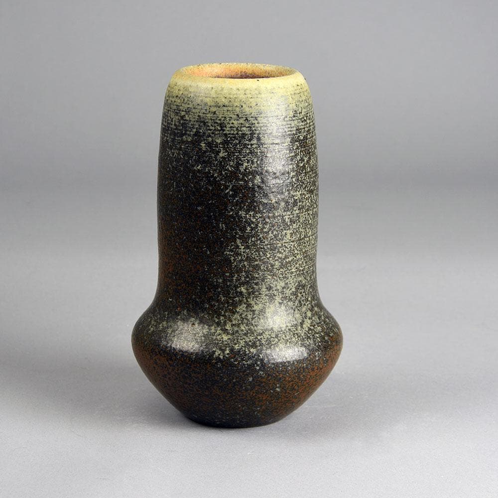 Uwe Lerch, Germany, unique stoneware vase with brown glaze E7288 - Freeforms