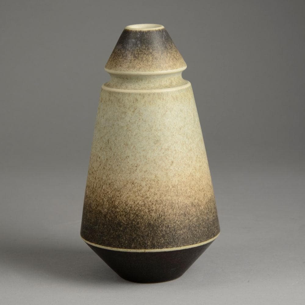 Uwe Lerch stoneware vase with brown glaze D6377 - Freeforms