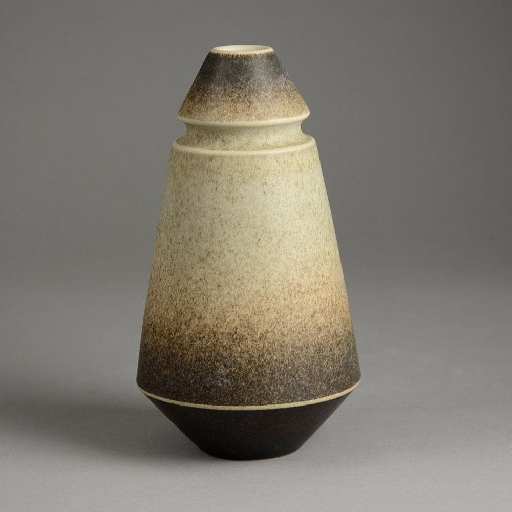 Uwe Lerch stoneware vase with brown glaze D6377 - Freeforms