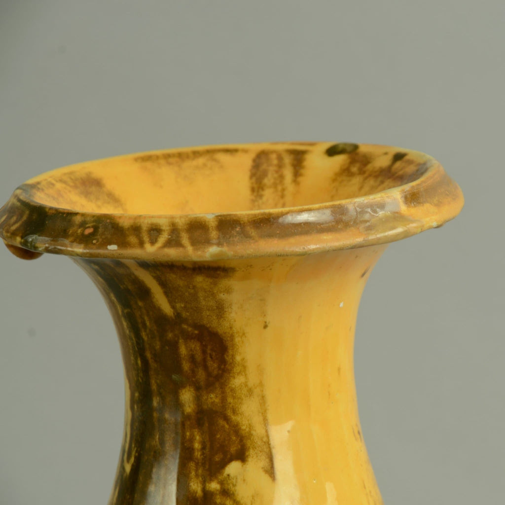 Vase with yellow and brown glossy glaze by Svend Hammershoj C5113 - Freeforms
