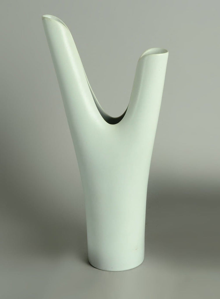stig lindberg veckla vase gustavsberg white