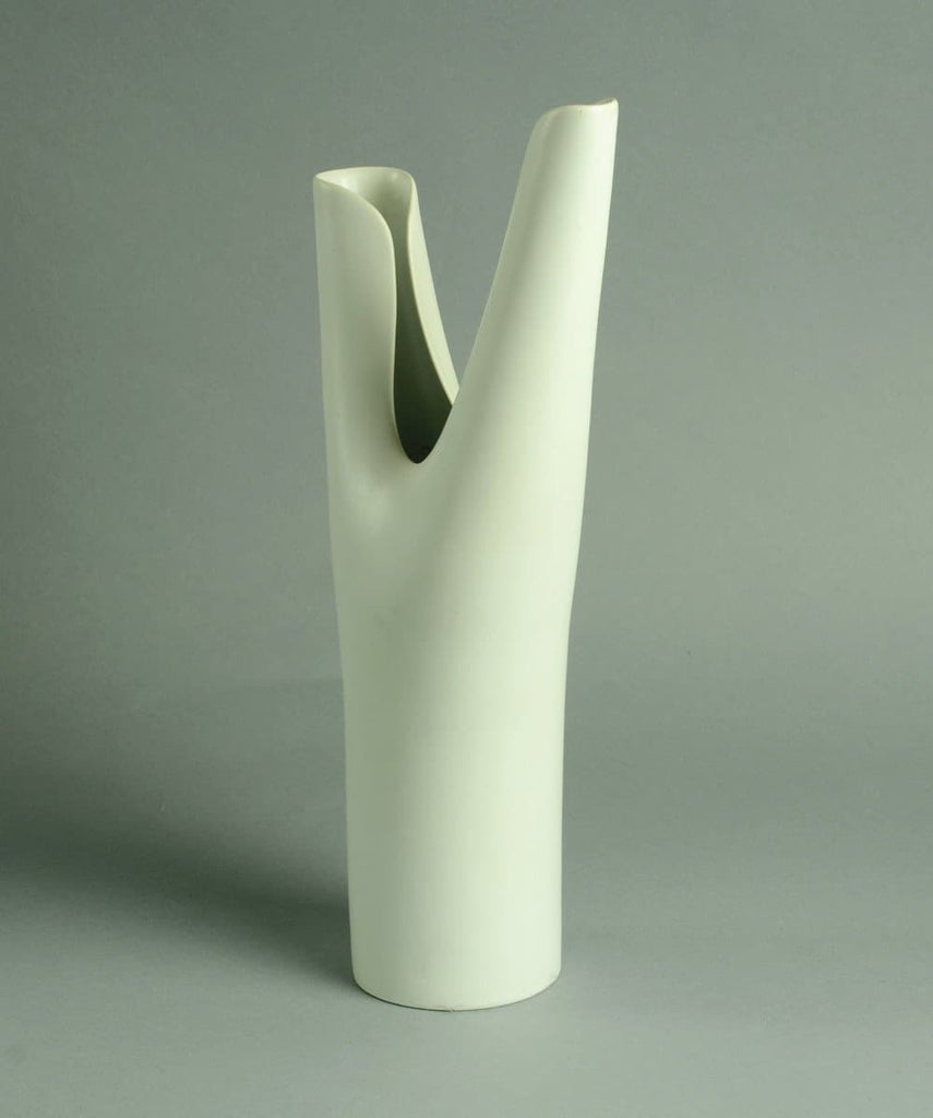 stig lindberg veckla vase gustavsberg white