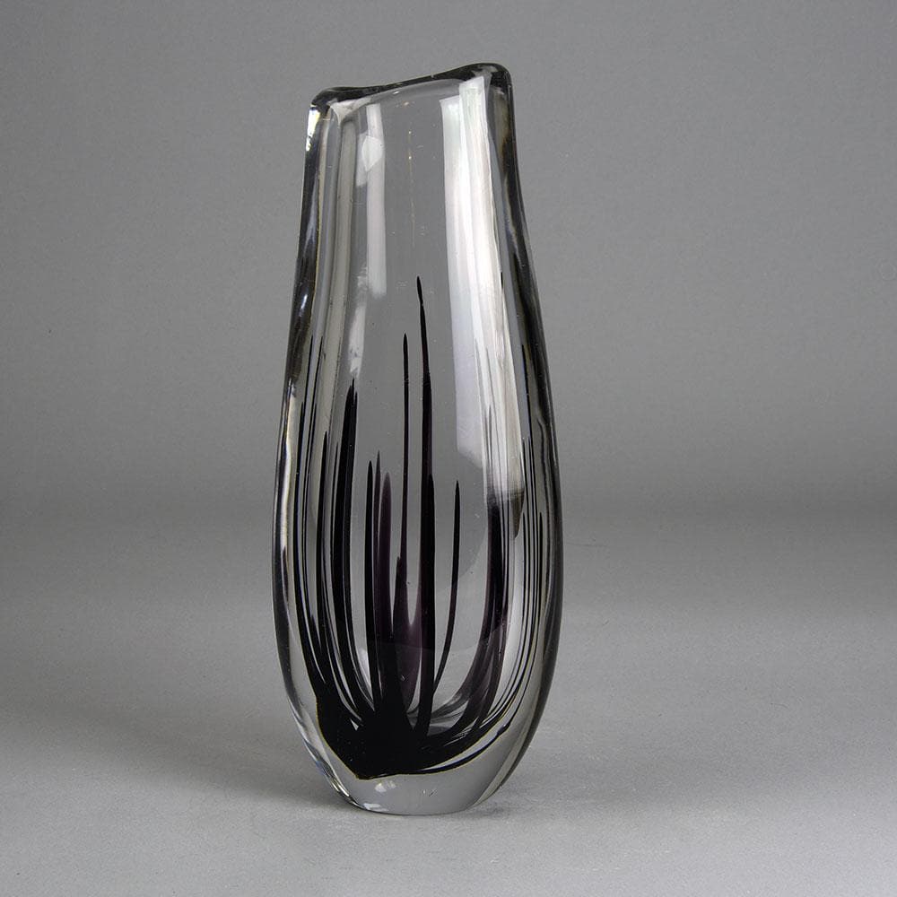 Vicke Lindstrand for Kosta "Black Grass"vase E7139 - Freeforms