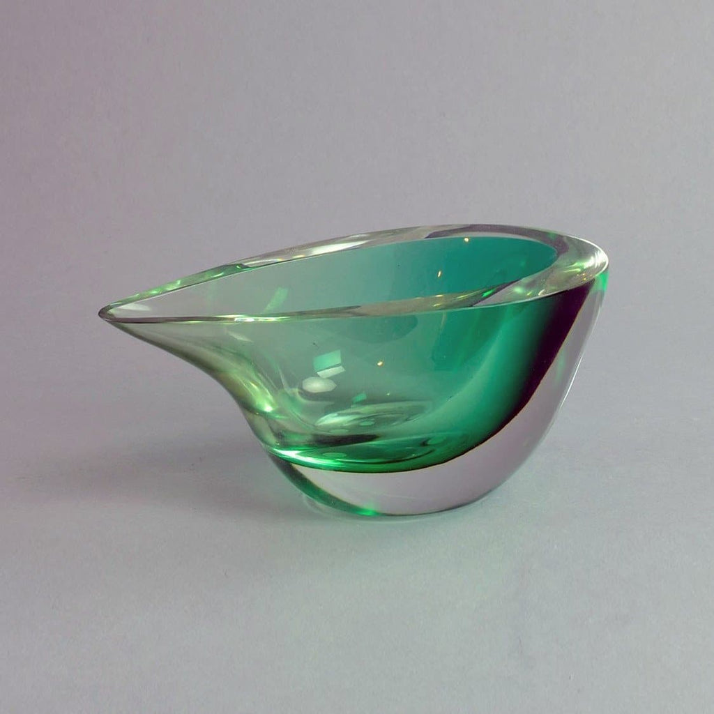 Vicke Lindstrand for Kosta Glass "Sommerso" bowl A1543 - Freeforms
