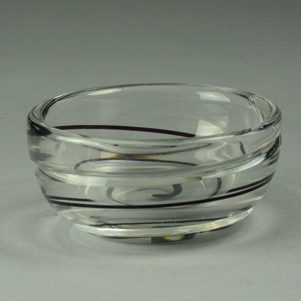 Vicke Lindstrand for Kosta studio bowl with spiral cut line C5471 - Freeforms
