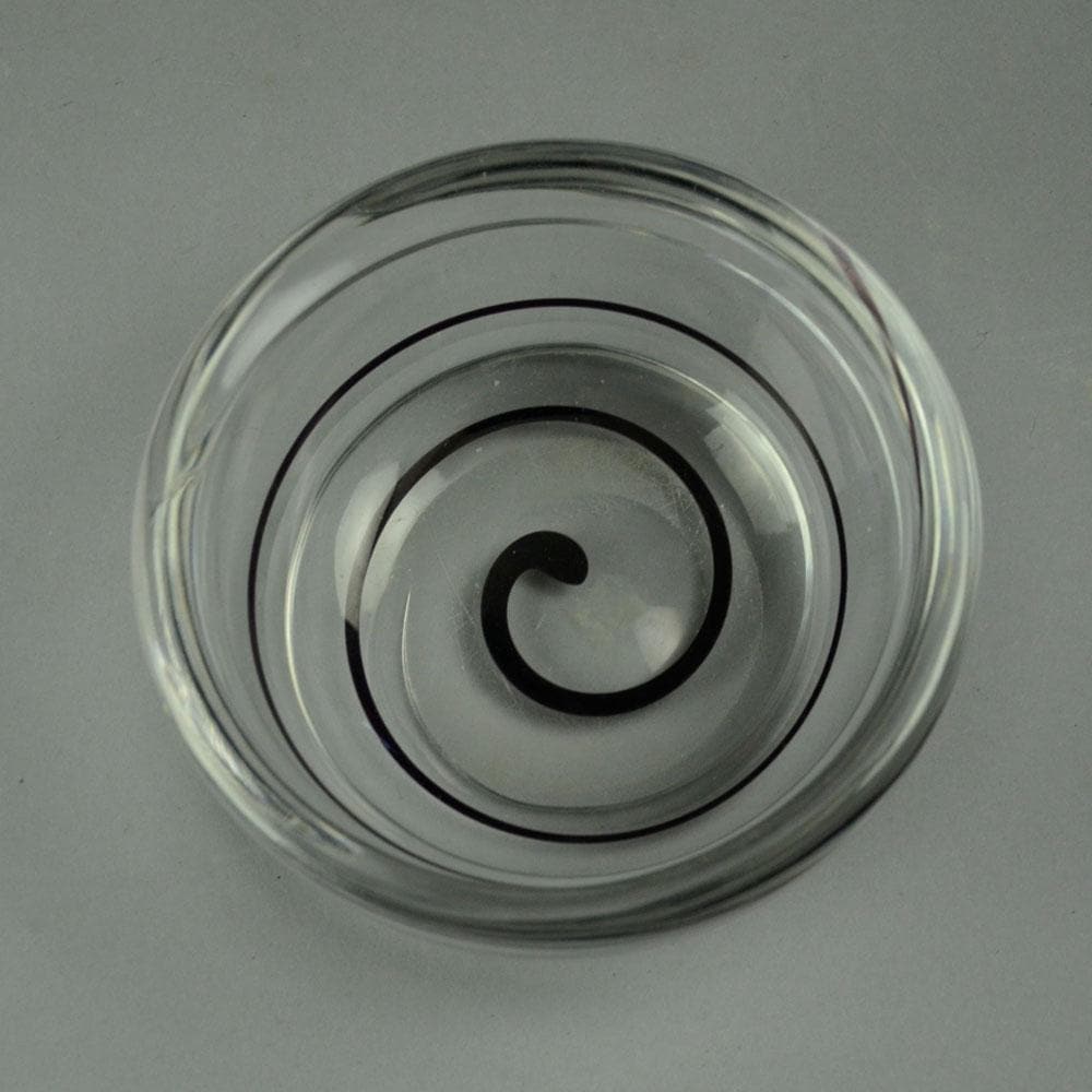 Vicke Lindstrand for Kosta studio bowl with spiral cut line C5471 - Freeforms