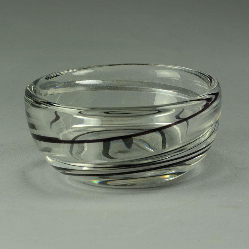 Vicke Lindstrand for Kosta studio bowl with spiral cut line C5471 - Freeforms