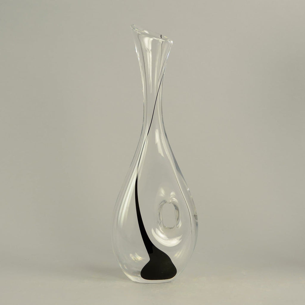 Vicke Lindstrand Hand blown glass pierced vase C5209 - Freeforms