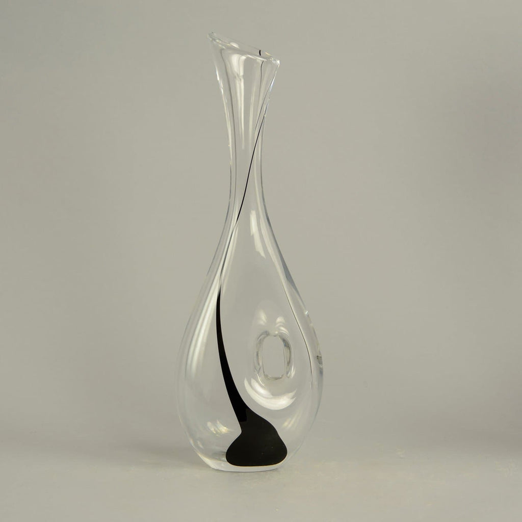 Vicke Lindstrand Hand blown glass pierced vase C5209 - Freeforms