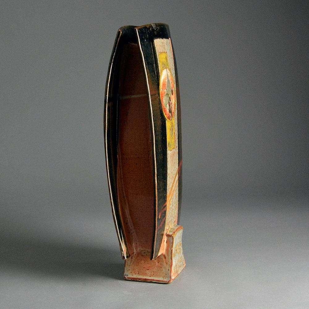 Vincent Potier, France, unique stoneware sculptural vessel E7029 - Freeforms