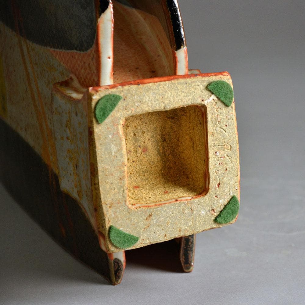 Vincent Potier, France, unique stoneware sculptural vessel E7029 - Freeforms