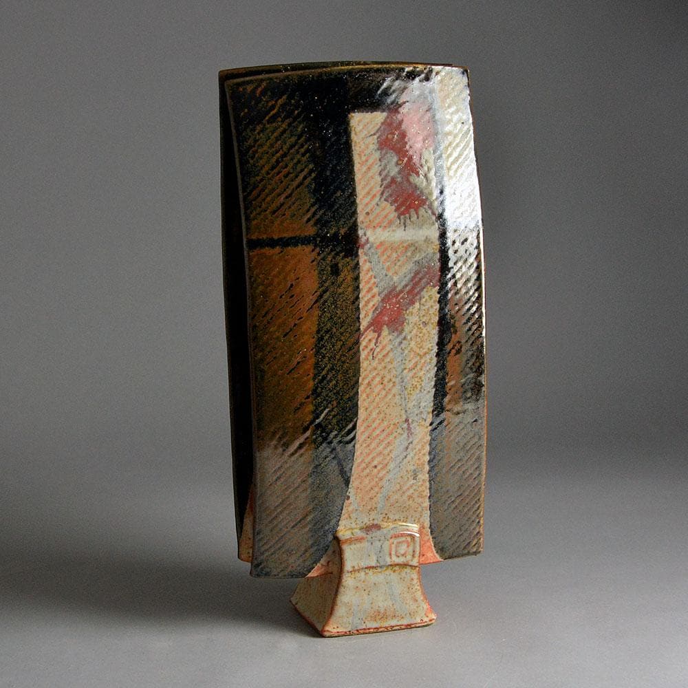 Vincent Potier, France, unique stoneware sculptural vessel E7029 - Freeforms