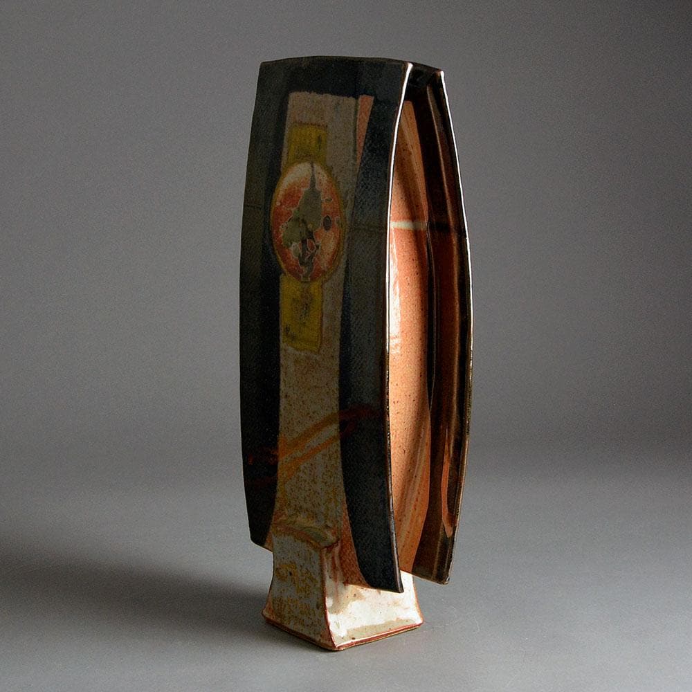 Vincent Potier, France, unique stoneware sculptural vessel E7029 - Freeforms