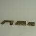 "Weighted Gate" table top sculpture in iron by Peter Bonnen marks