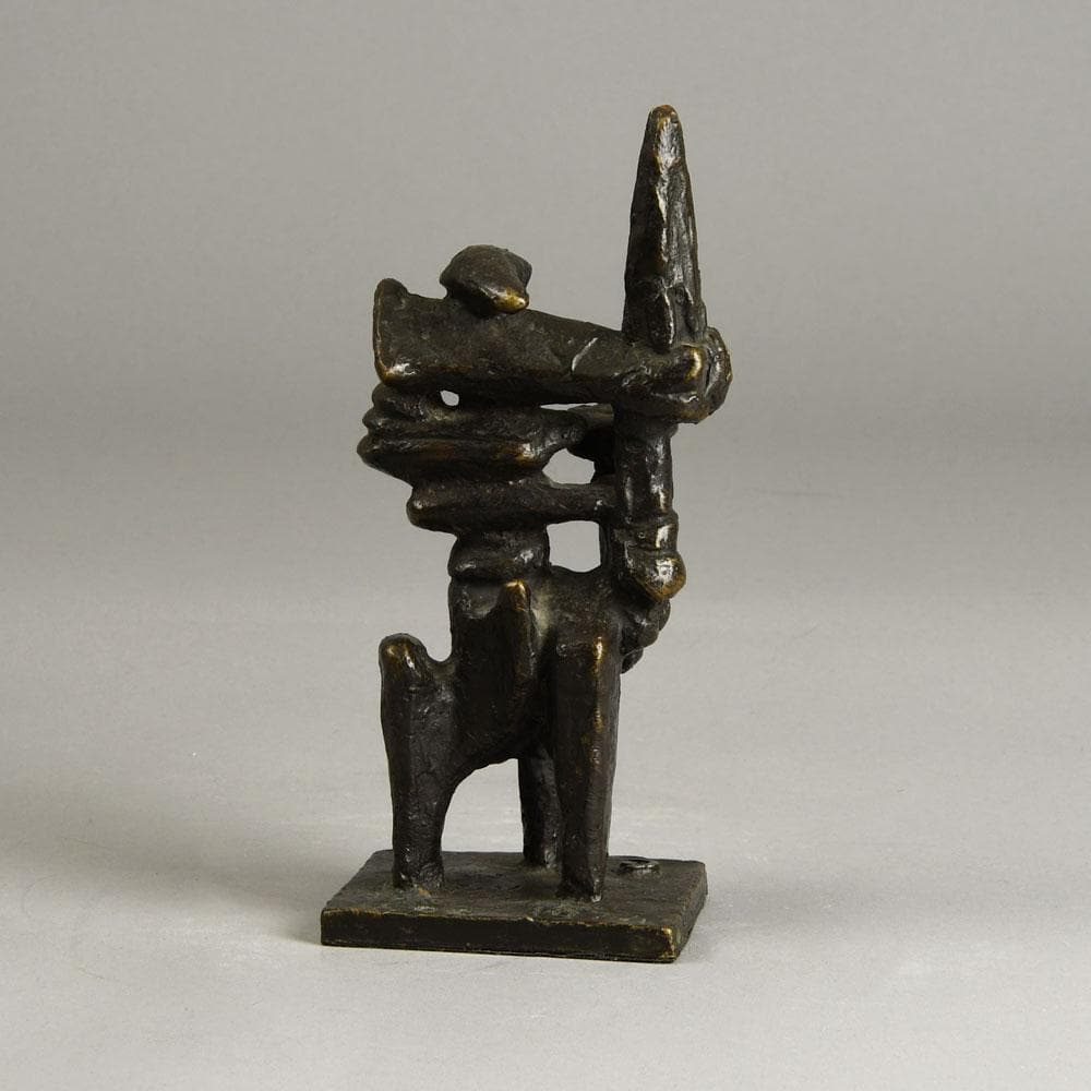 Wessel Couzijn, Netherlands cast bronze abstract tabletop sculpture E7154 - Freeforms