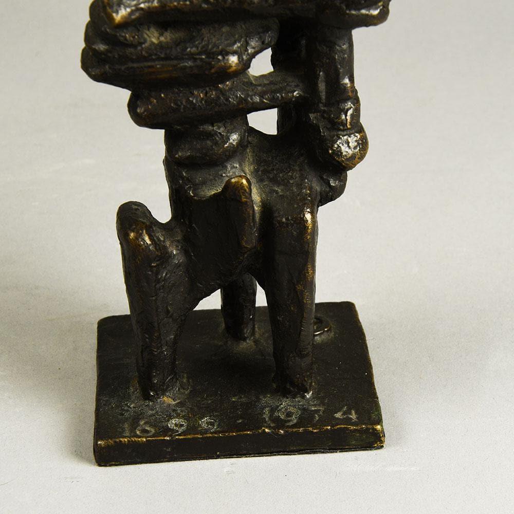 Wessel Couzijn, Netherlands cast bronze abstract tabletop sculpture E7154 - Freeforms