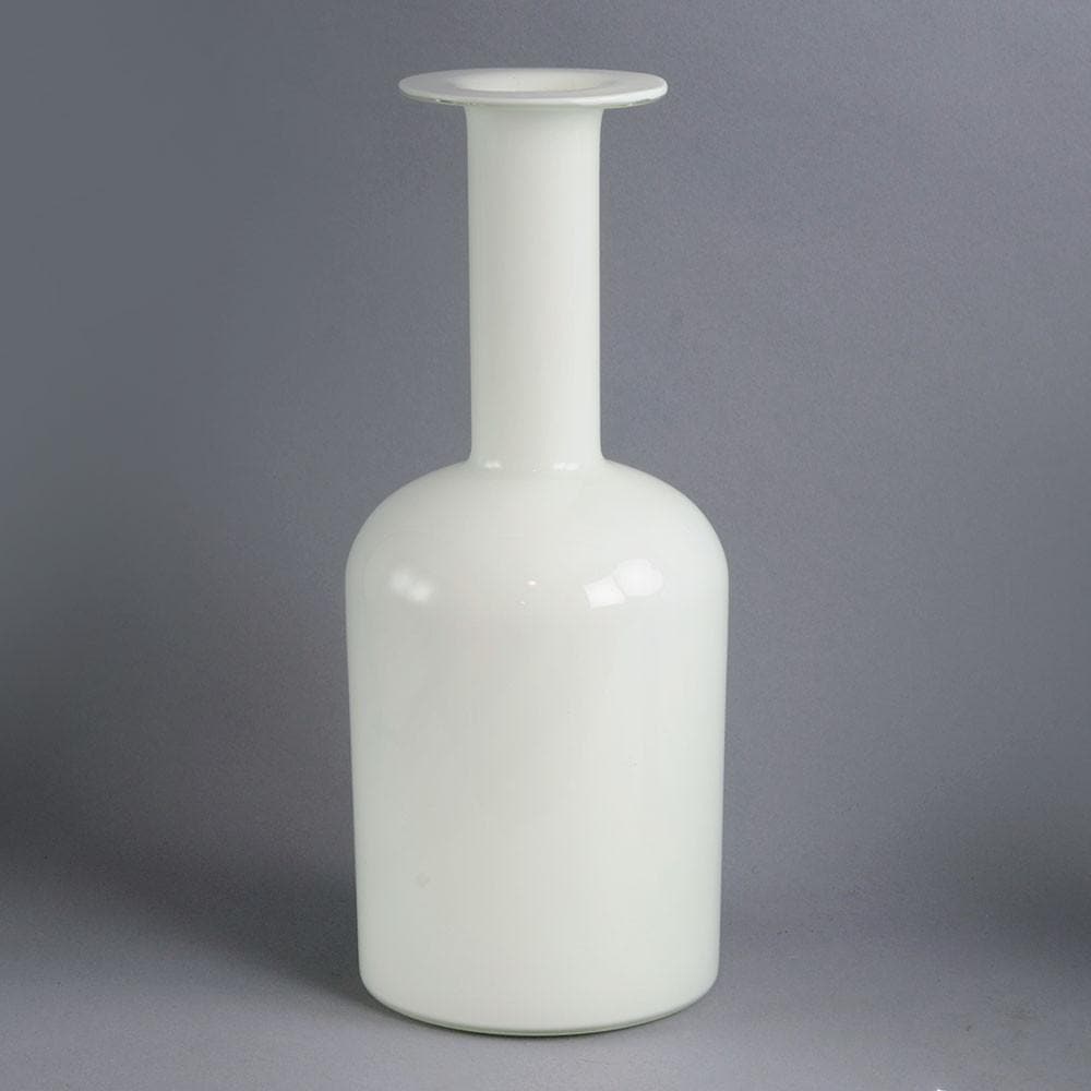 White glass bottlevase by Otto Brauer for Holmegaard B3768 - Freeforms