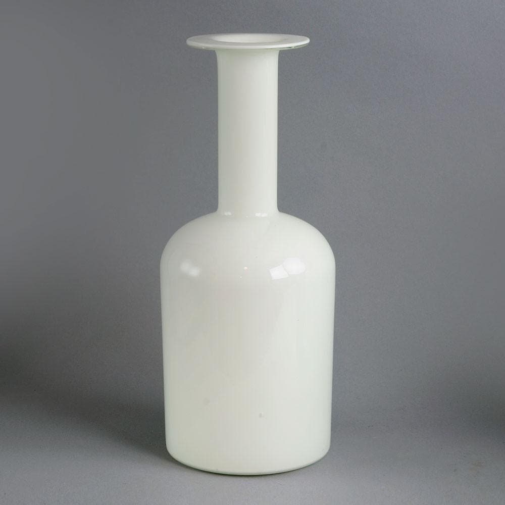 White glass bottlevase by Otto Brauer for Holmegaard B3768 - Freeforms