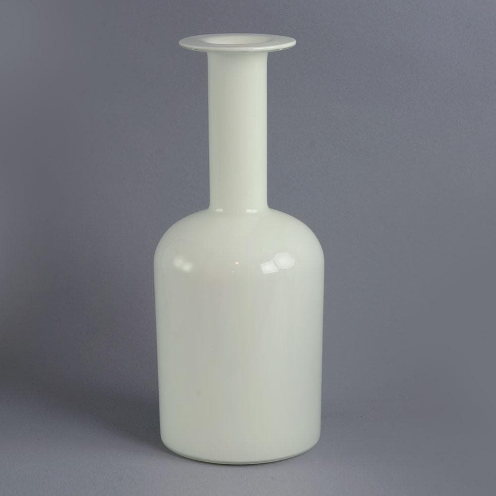 White glass bottlevase by Otto Brauer for Holmegaard B3768 - Freeforms