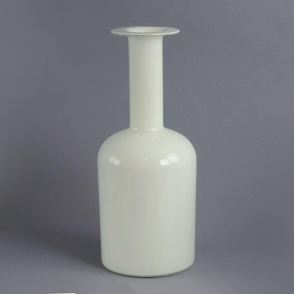 White glass bottlevase by Otto Brauer for Holmegaard B3768 - Freeforms