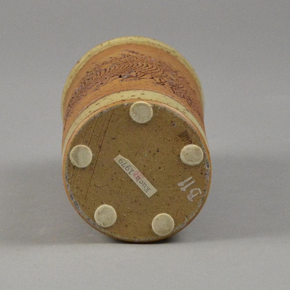 Wilhelm and Elly Kuch, bottle vase with impressed pattern N8626 - Freeforms