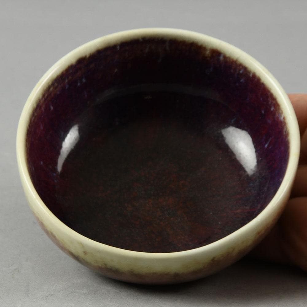 Wilhelm G. Albouts, Germany, porcelain bowl with oxblood glaze, C5348 - Freeforms