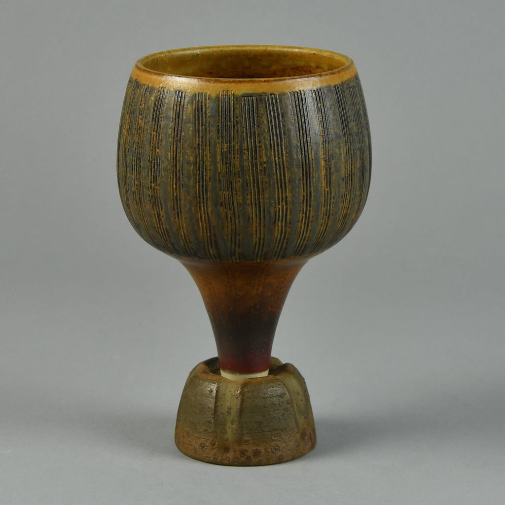 Wilhelm Kage for Gustavsberg, "Farsta", "Terra Spirea" vase G9239 - Freeforms