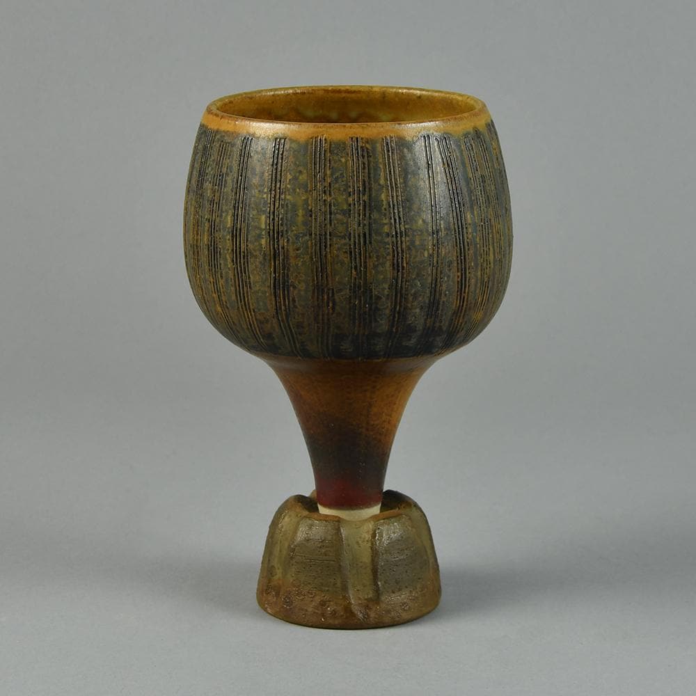 Wilhelm Kage for Gustavsberg, "Farsta", "Terra Spirea" vase G9239 - Freeforms