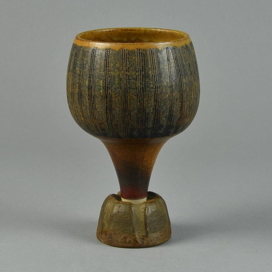 Wilhelm Kage for Gustavsberg, "Farsta", "Terra Spirea" vase G9239 - Freeforms