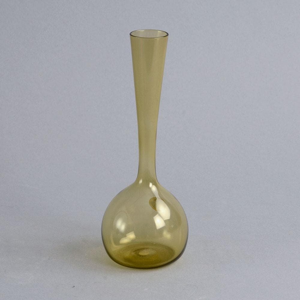 Yellow glass bottle vase by Arthur Carlsson Percy for Gullaskrufs Glasbruk N8749 - Freeforms
