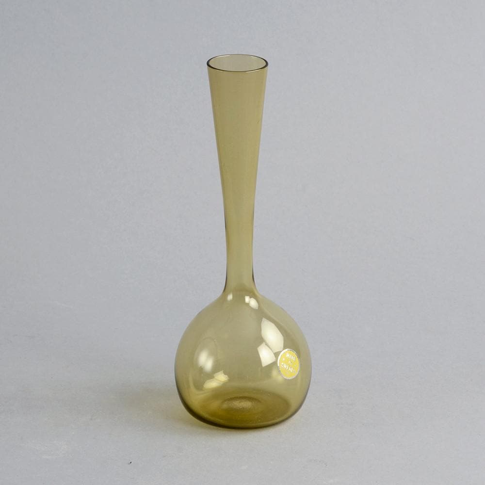 Yellow glass bottle vase by Arthur Carlsson Percy for Gullaskrufs Glasbruk N8749 - Freeforms