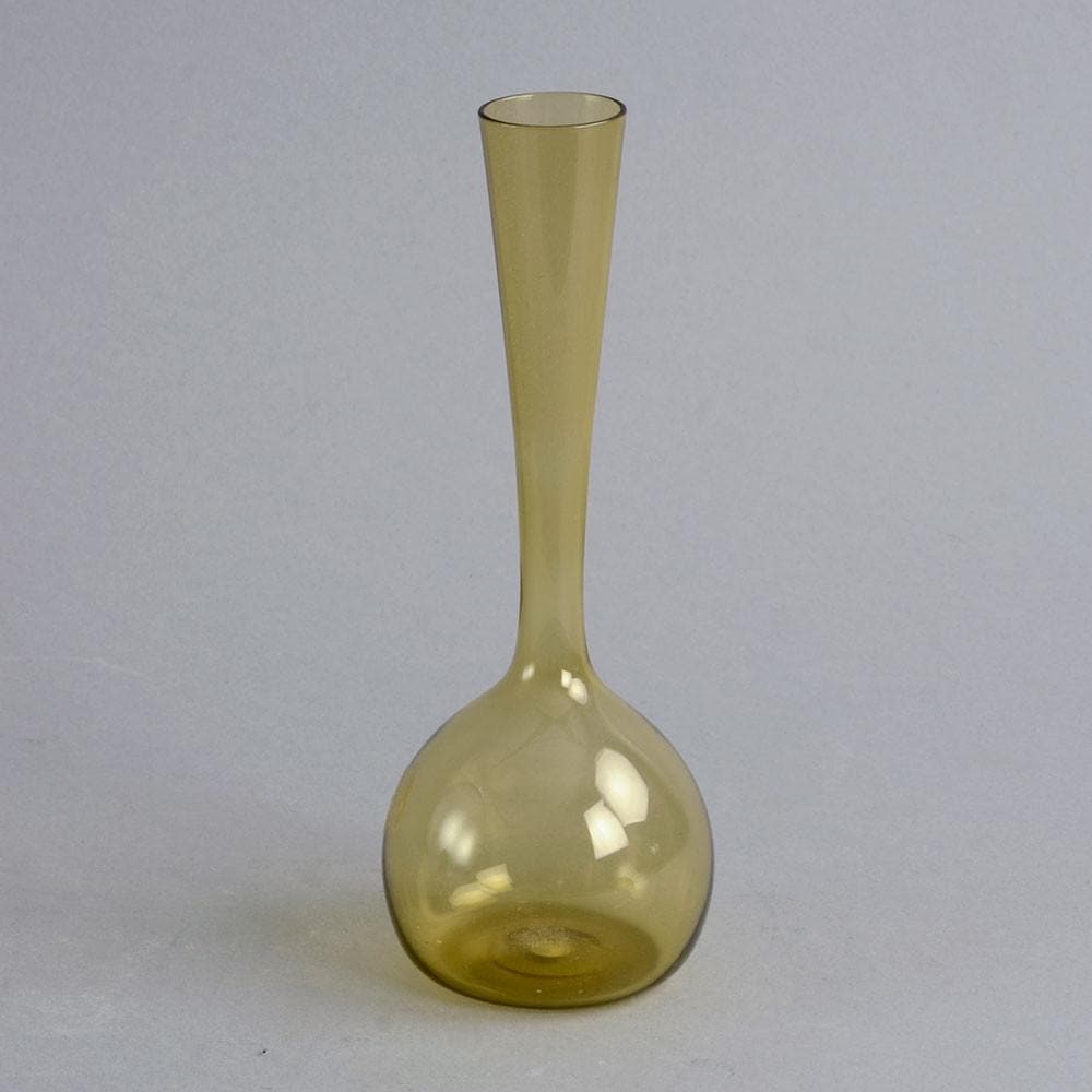 Yellow glass bottle vase by Arthur Carlsson Percy for Gullaskrufs Glasbruk N8749 - Freeforms