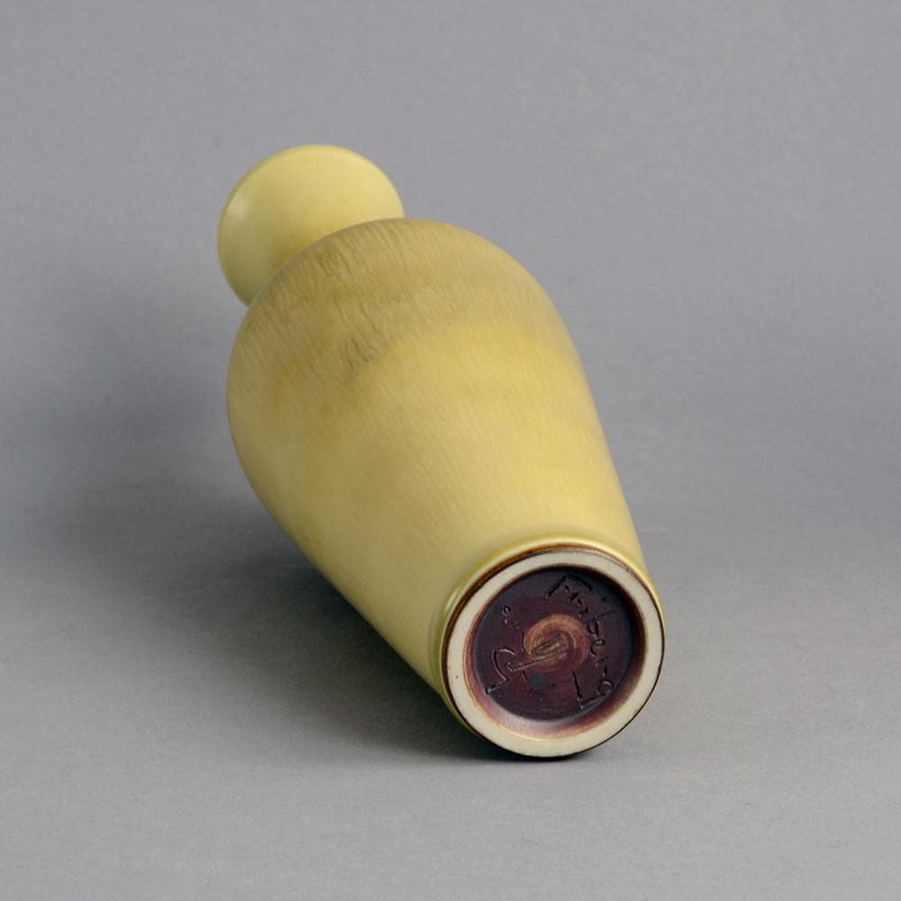 Yellow stoneware vase by Berndt Friberg for Gustavsberg B3180 - Freeforms