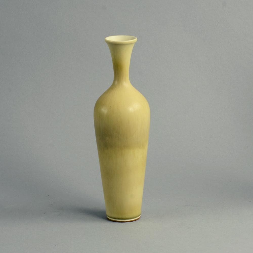 Yellow stoneware vase by Berndt Friberg for Gustavsberg B3180 - Freeforms