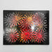 Bengt Berglund for Gustavsberg, Sweden, enamel wall hanging in red, orange and black M5419