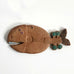 Stig Lindberg for Gustavsberg, Sweden, stoneware wall plaque of cartoon fish M5463