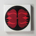 Bengt Berglund for Gustavsberg, enamel wall hanging in red, black and white M5399