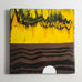 Bengt Berglund for Gustavsberg, Sweden, enamel wall hanging in black, brown and yellow M5390