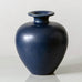 Erich and Ingrid Triller for Tobo, Sweden, unique stoneware vase with matte blue glaze K2282