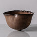 Deirdre Burnett, own studio, UK, unique stoneware bowl with matte brown glaze K2165