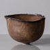 Deirdre Burnett, own studio, UK, unique stoneware bowl with matte brown glaze K2165